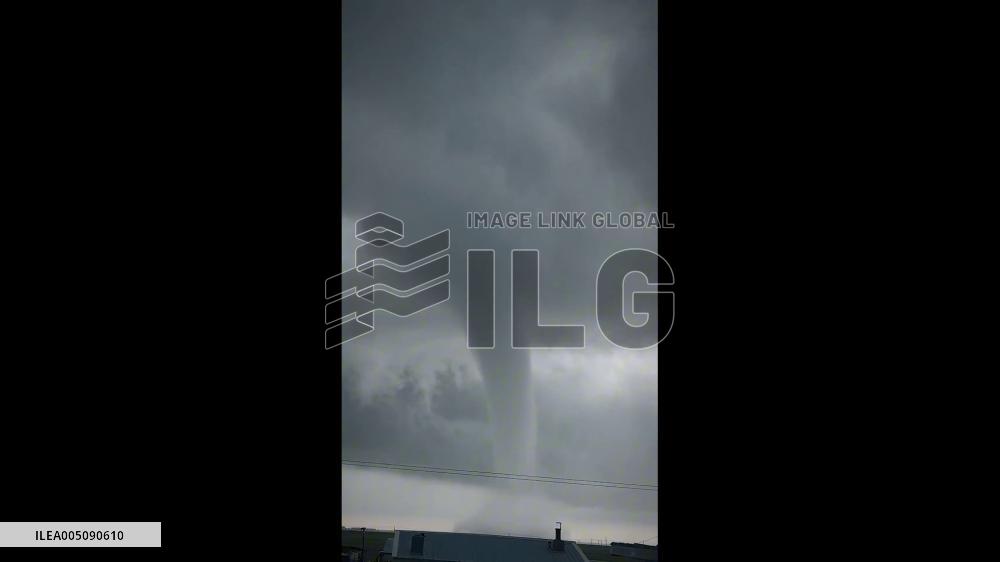 China: Waterspout Spotted Over Songhua River in Heilongjiang