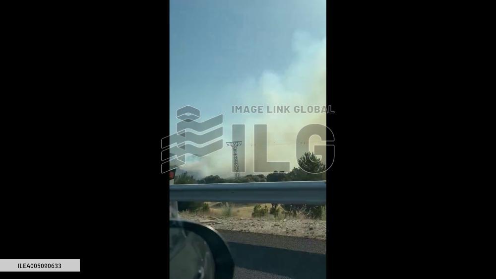 Spain: Wildfire Near Navas de San Antonio Shuts Down Segovia Motorways 2
