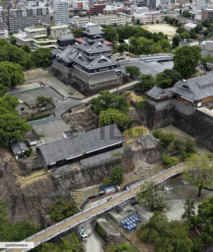 Aftermath of strong earthquake in Kumamoto