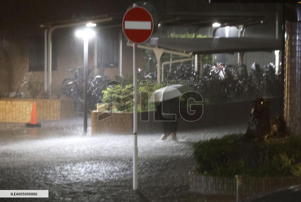 Torrential rain pounds eastern Japan