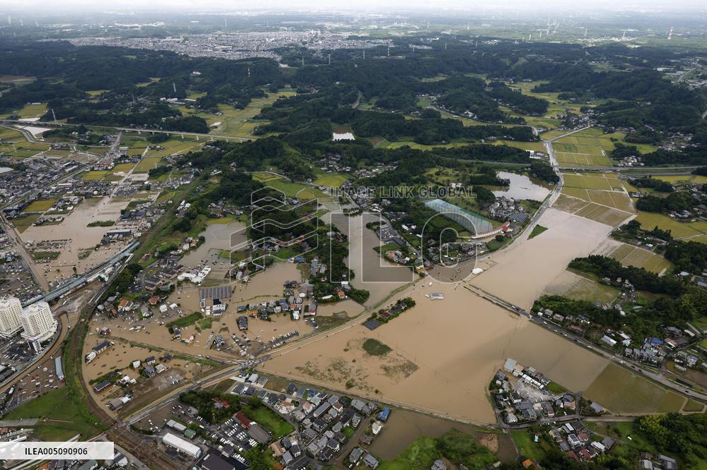 Aftermath of torrential rain in eastern Japan