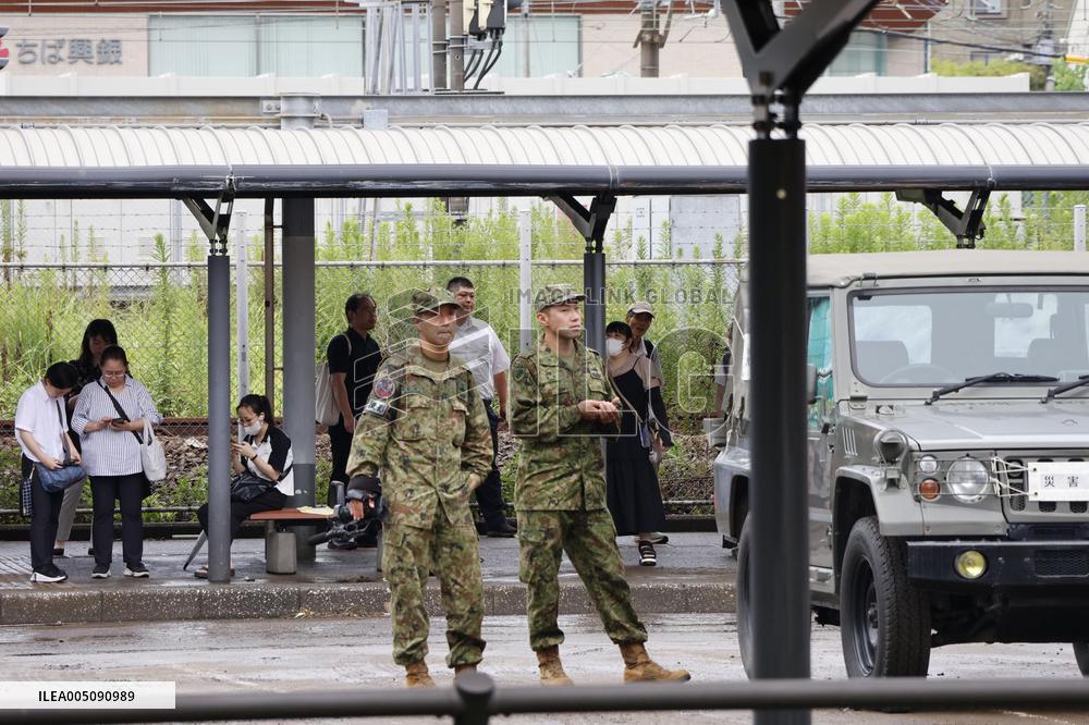 Aftermath of torrential rain in eastern Japan