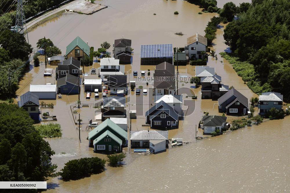 Aftermath of torrential rain in eastern Japan