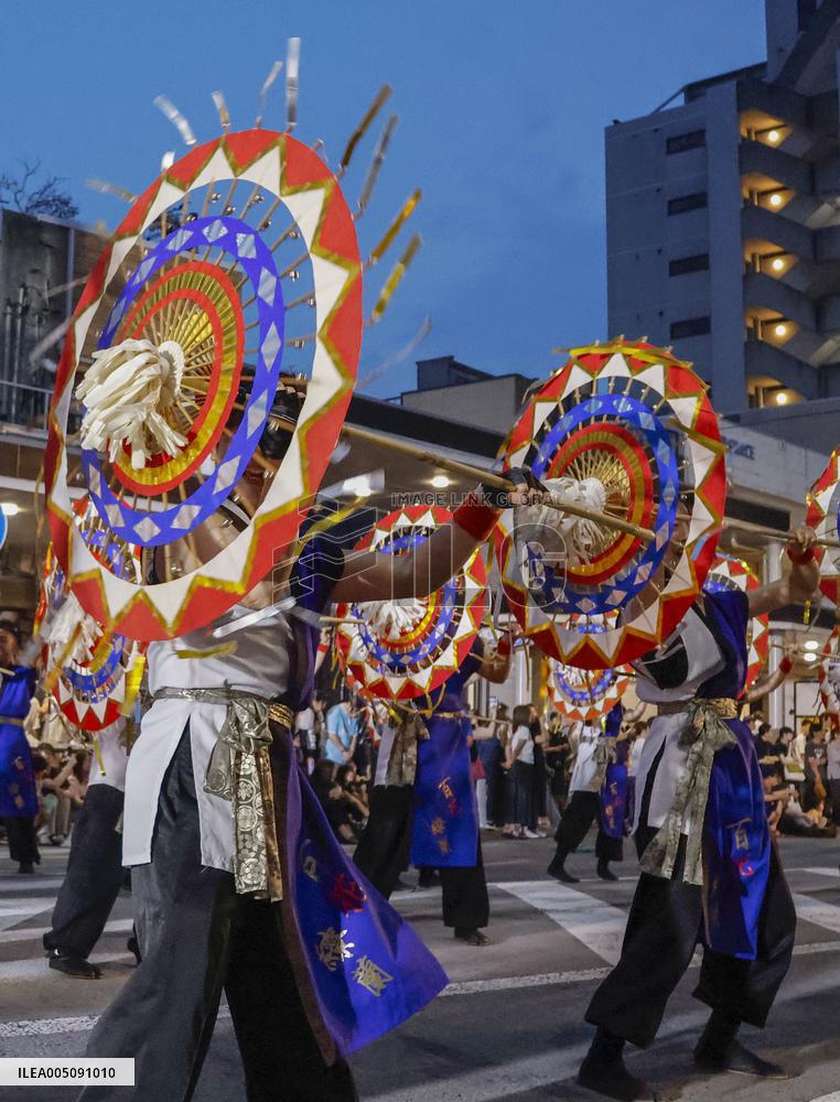 Parasol dance festival in western Japan