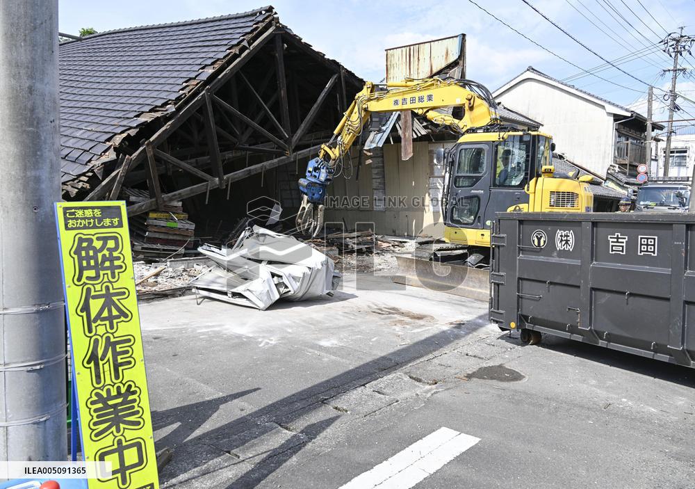 Aftermath of strong earthquake in Kumamoto