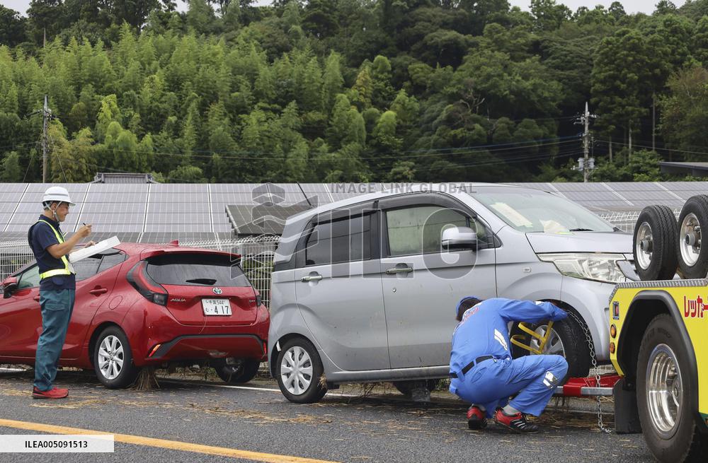 Aftermath of torrential rain in Chiba