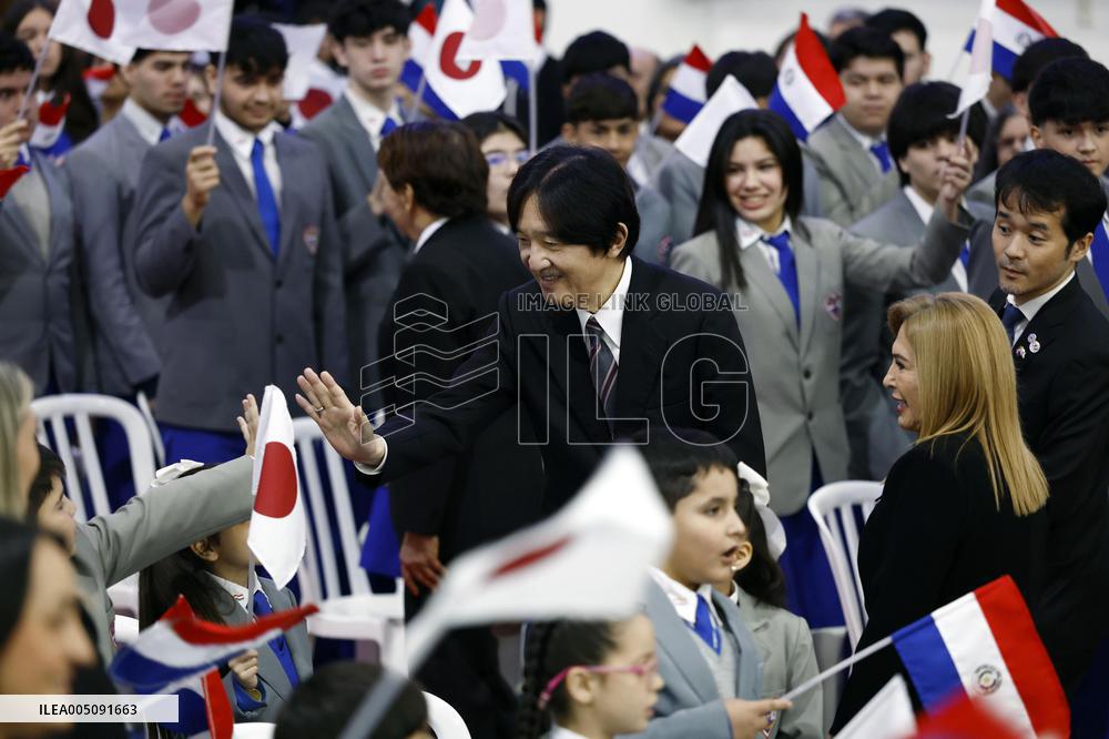Japan crown prince, crown princess in Paraguay