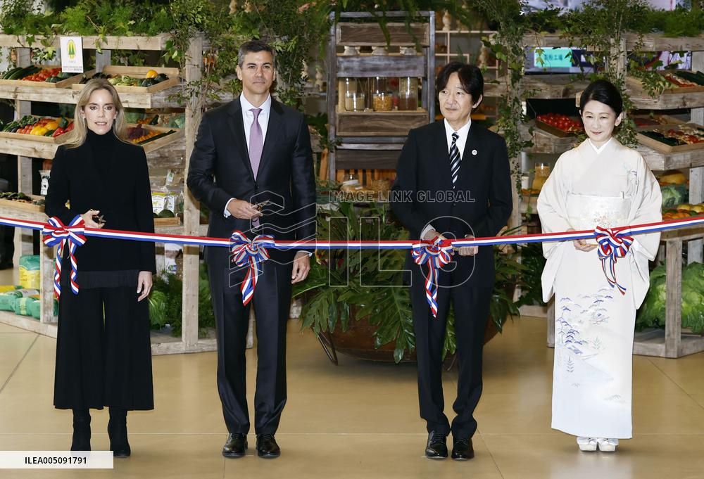 Japan crown prince, crown princess in Paraguay