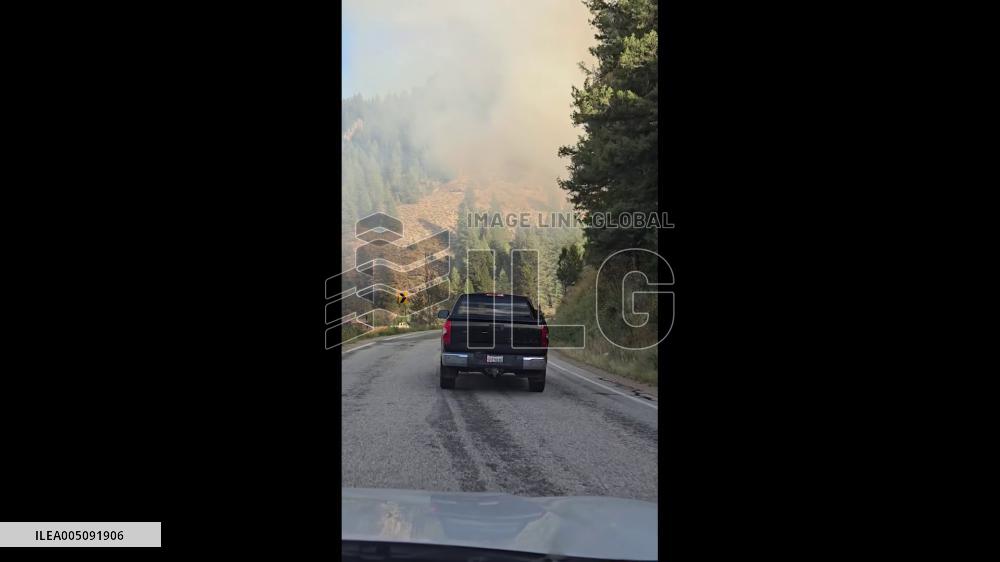 US: Blind Hollow Fire Shuts Down Highway in Logan Canyon, Utah