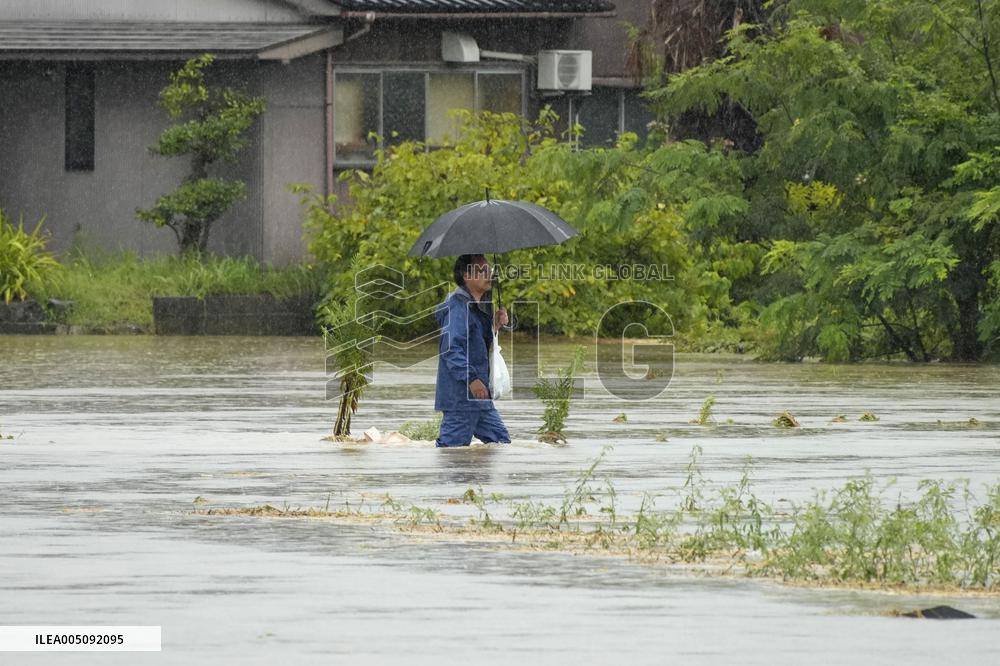 Torrential rain in central Japan