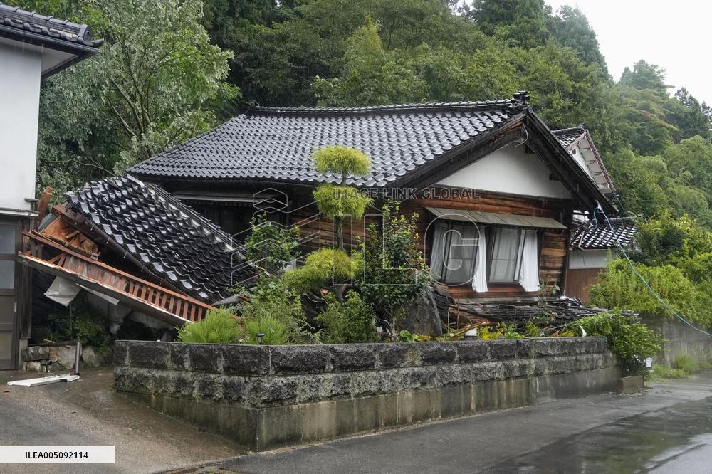 Torrential rain in central Japan