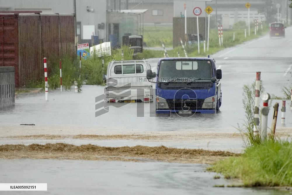 Torrential rain in central Japan