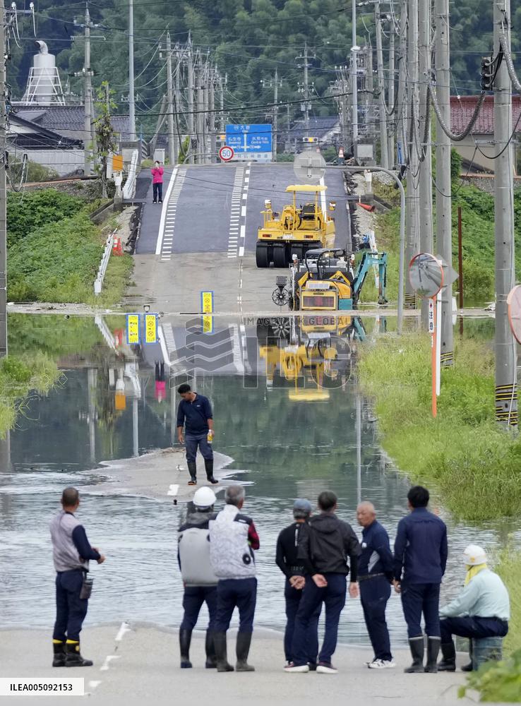 Torrential rain in central Japan