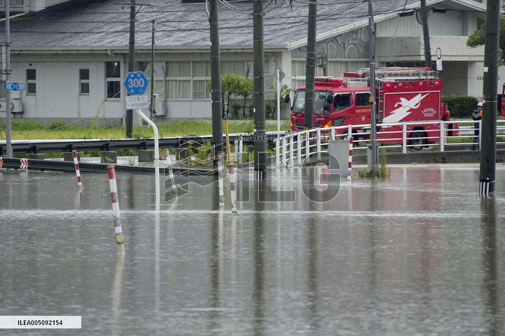 Torrential rain in central Japan