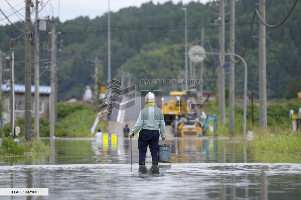 Torrential rain in central Japan