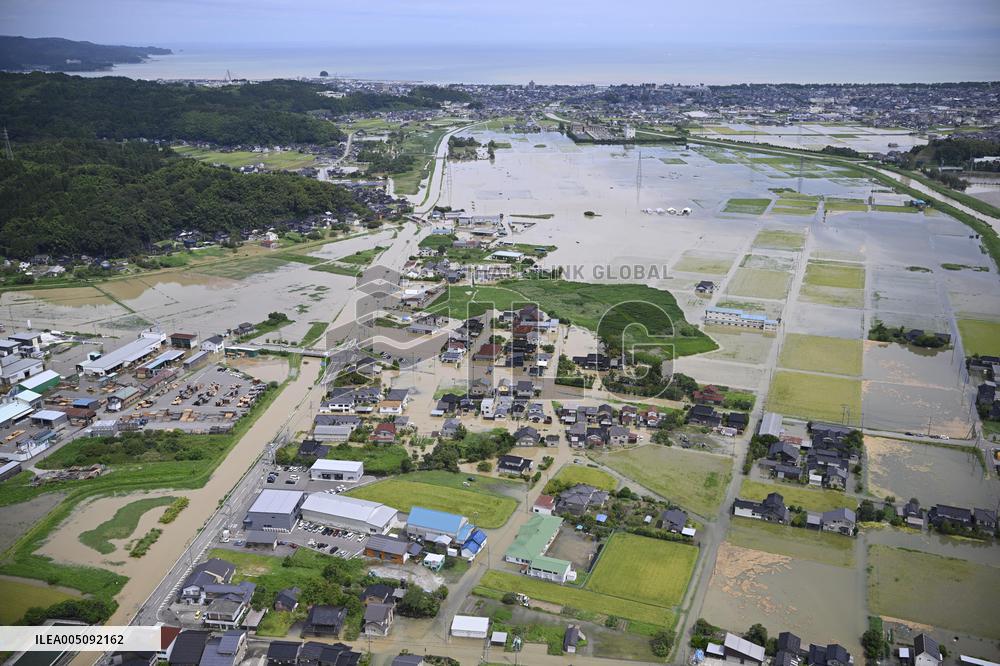 Torrential rain in central Japan