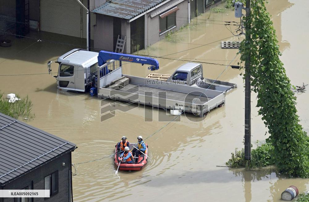 Torrential rain in central Japan
