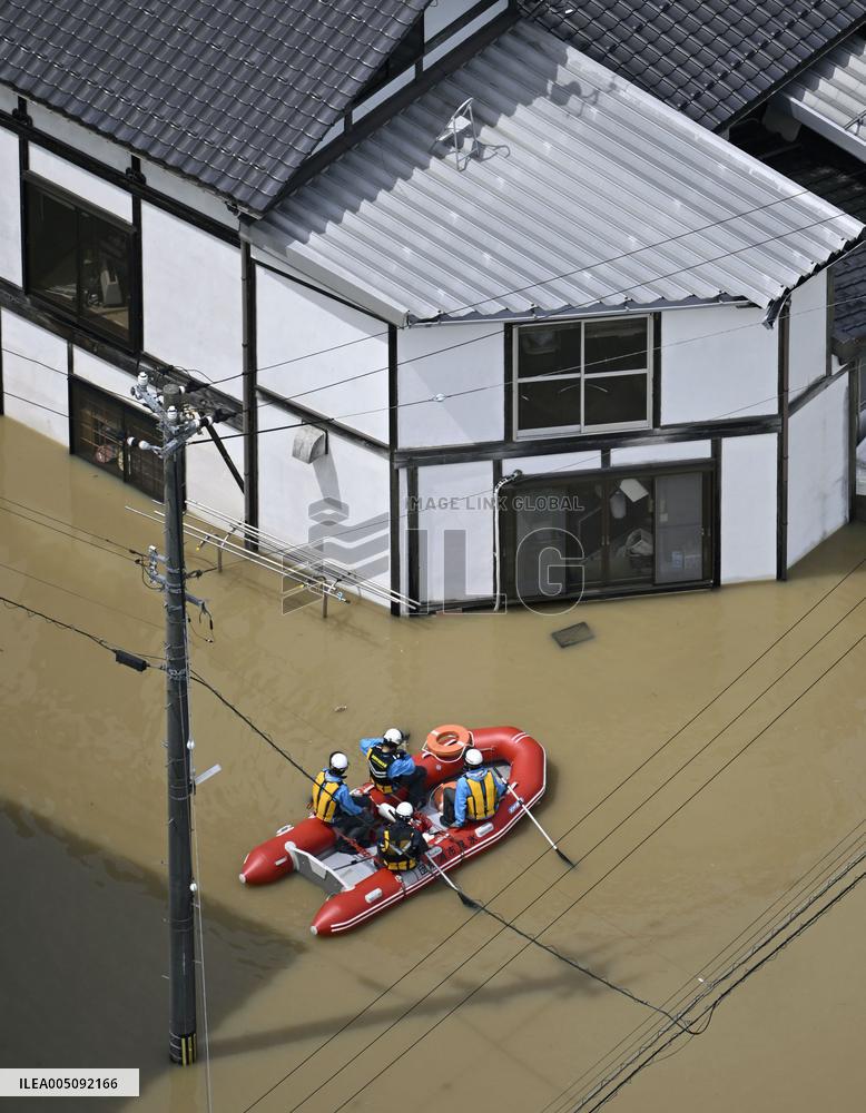 Torrential rain in central Japan