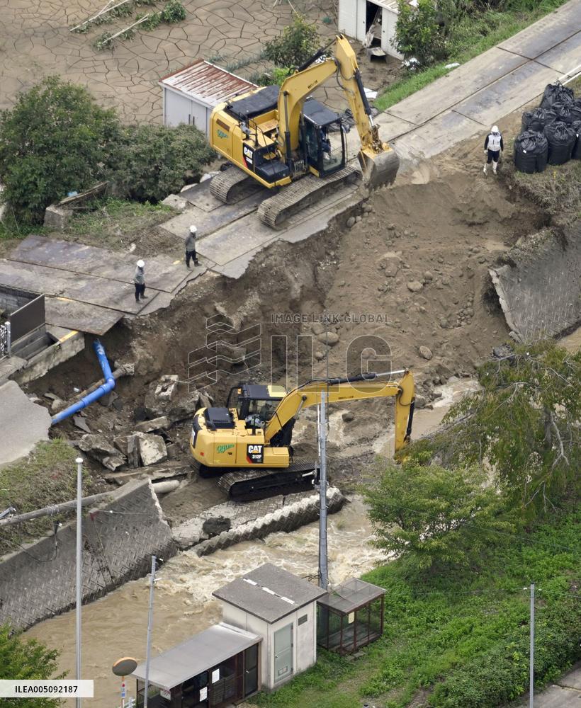 Aftermath of torrential rain in central Japan