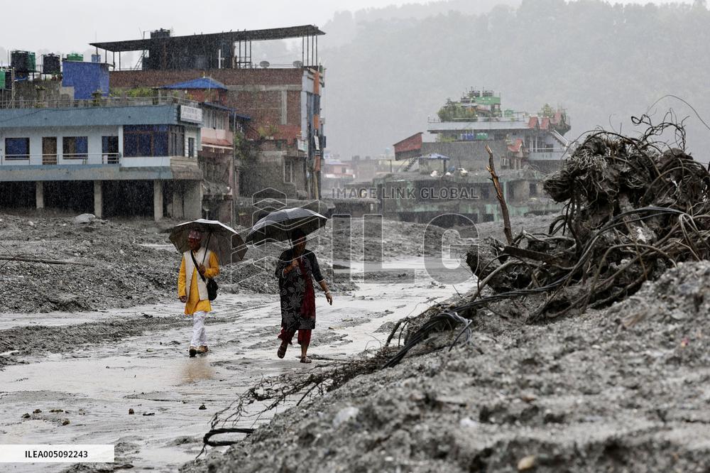 Aftermath of flash floods in Nepal