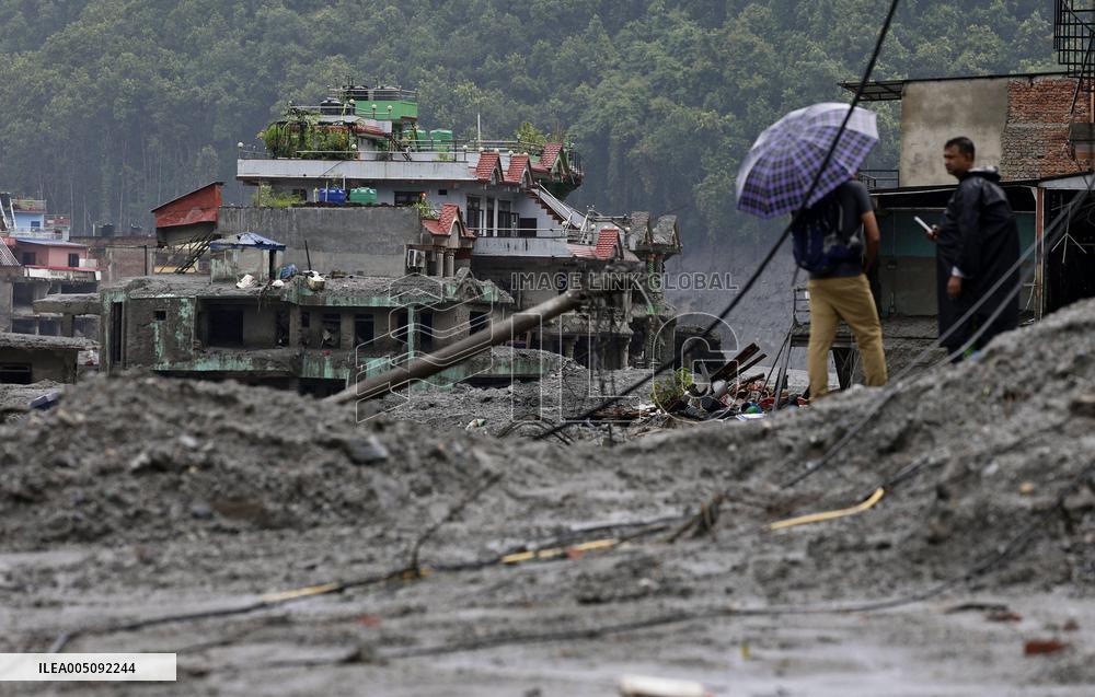 Aftermath of flash floods in Nepal