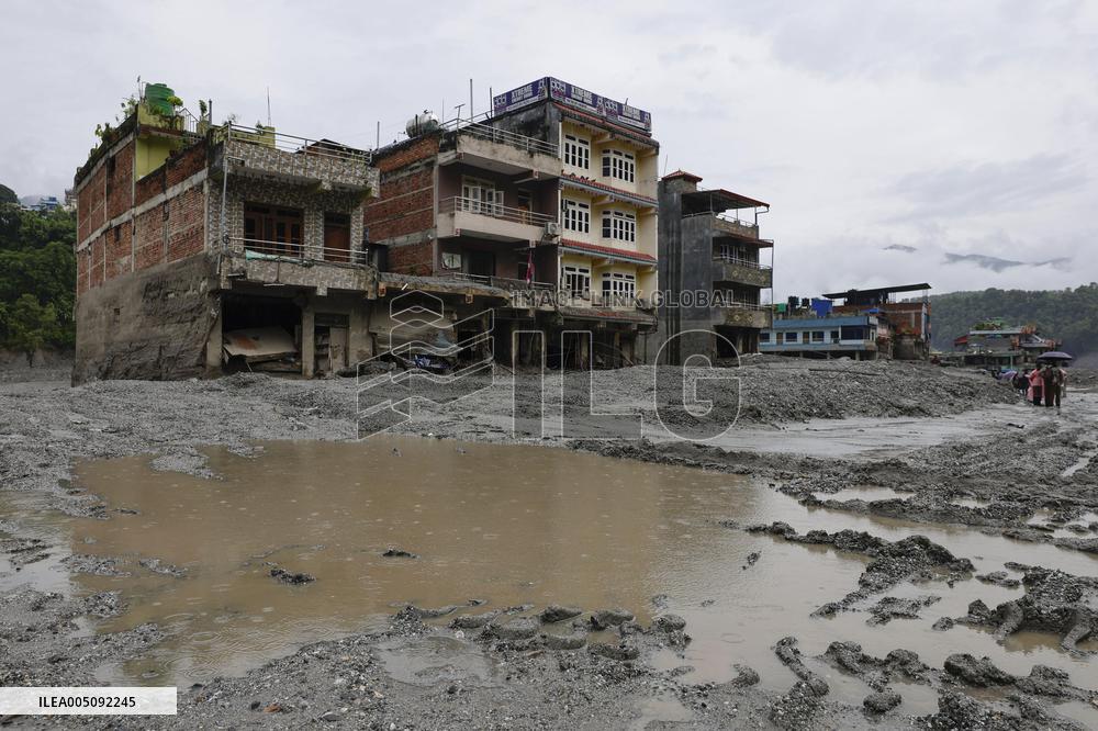 Aftermath of flash floods in Nepal