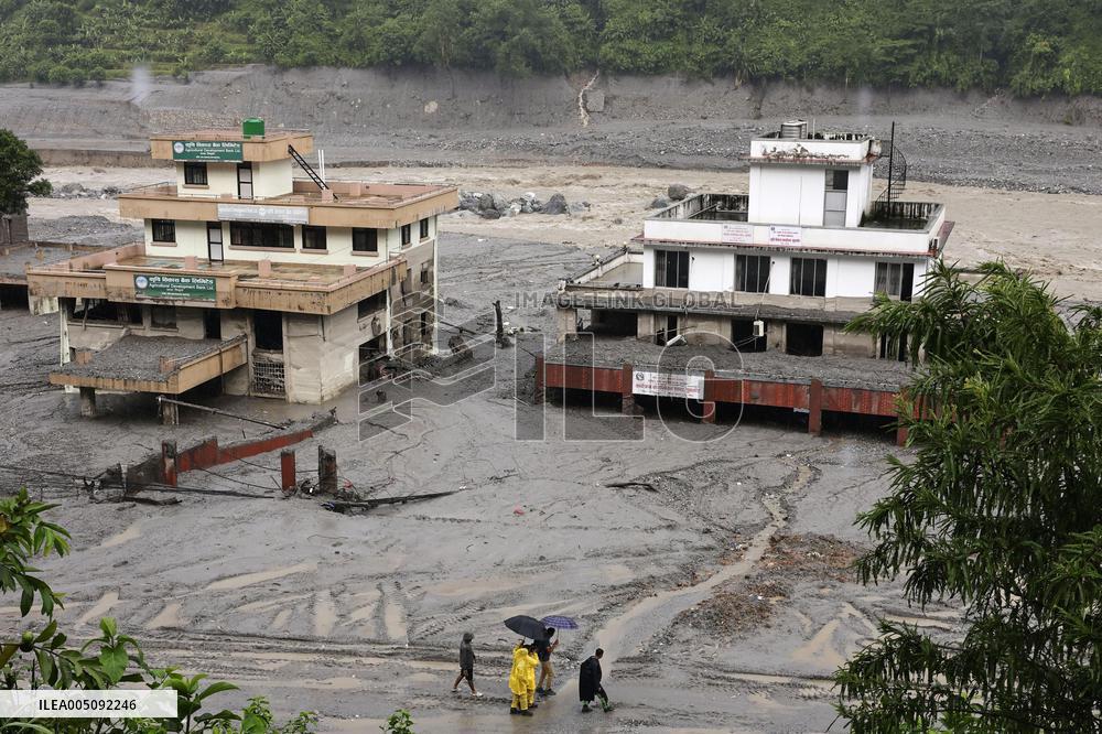 Aftermath of flash floods in Nepal