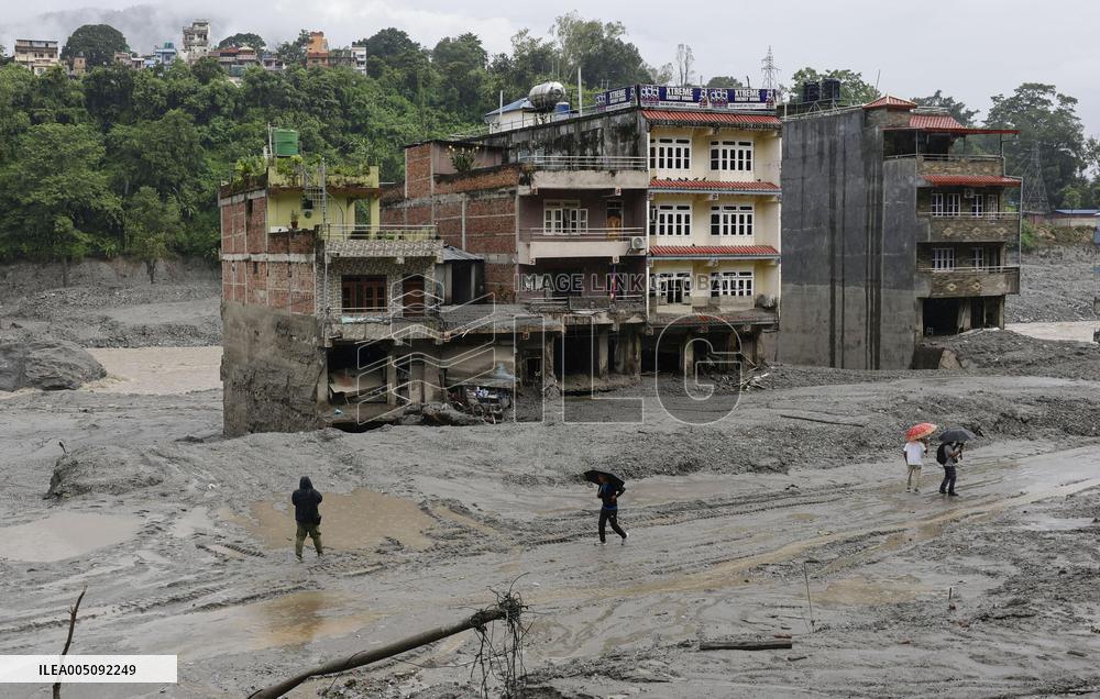 Aftermath of flash floods in Nepal