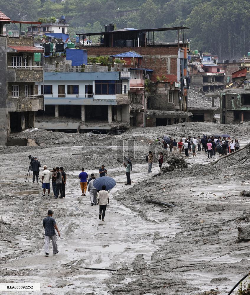 Aftermath of flash floods in Nepal