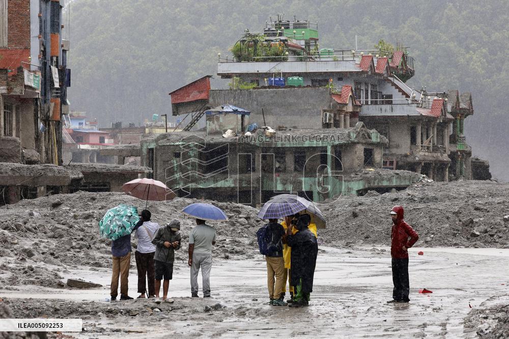 Aftermath of flash floods in Nepal