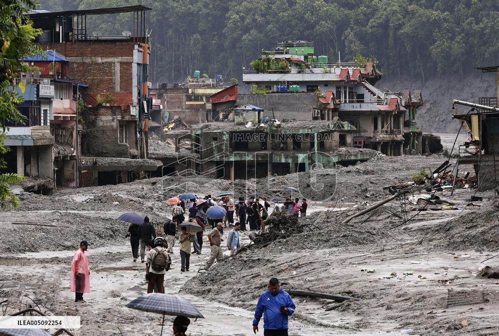Aftermath of flash floods in Nepal