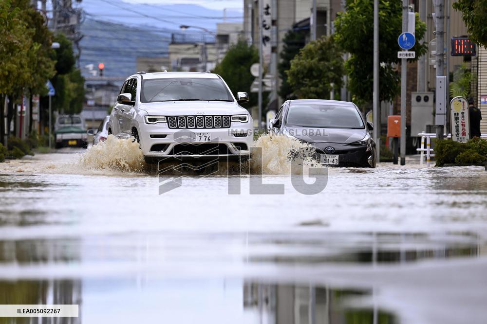Torrential rain in central Japan