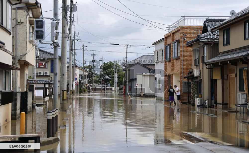 Torrential rain in central Japan