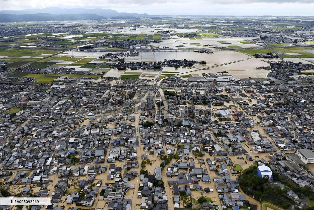 Torrential rain in central Japan