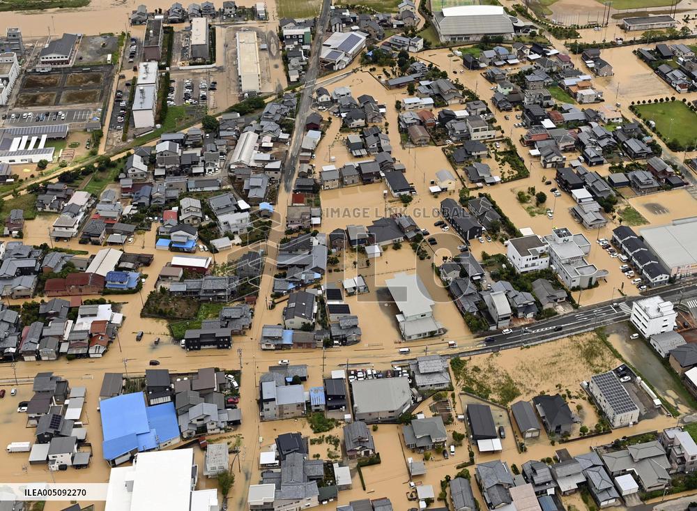 Torrential rain in central Japan