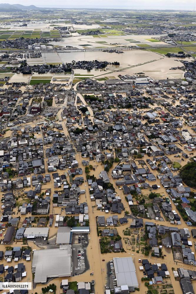 Torrential rain in central Japan