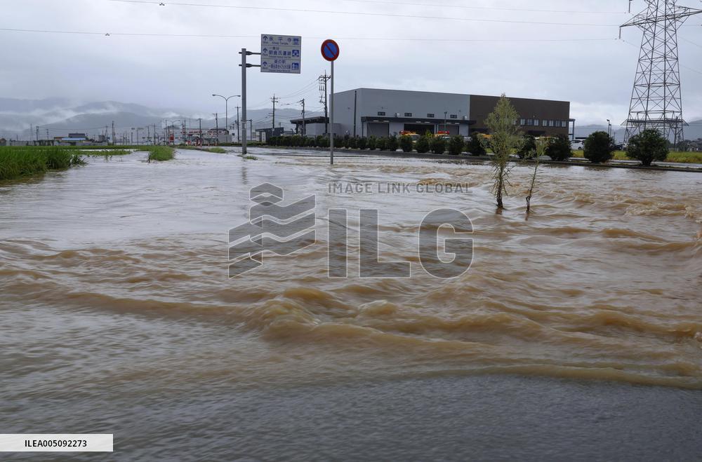 Torrential rain in central Japan