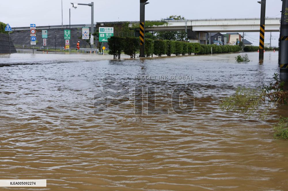 Torrential rain in central Japan