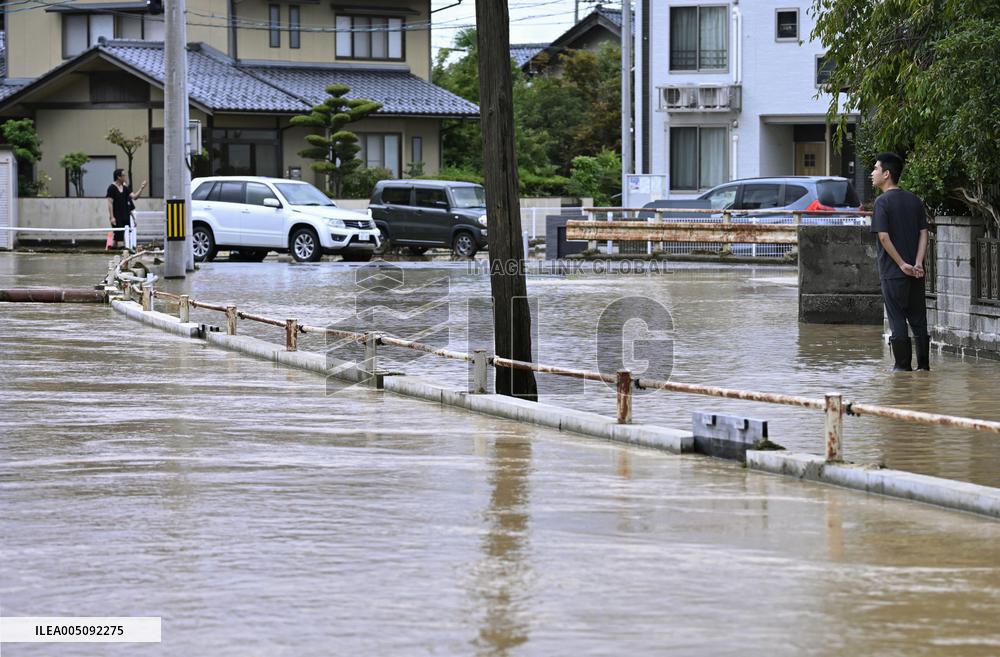 Torrential rain in central Japan
