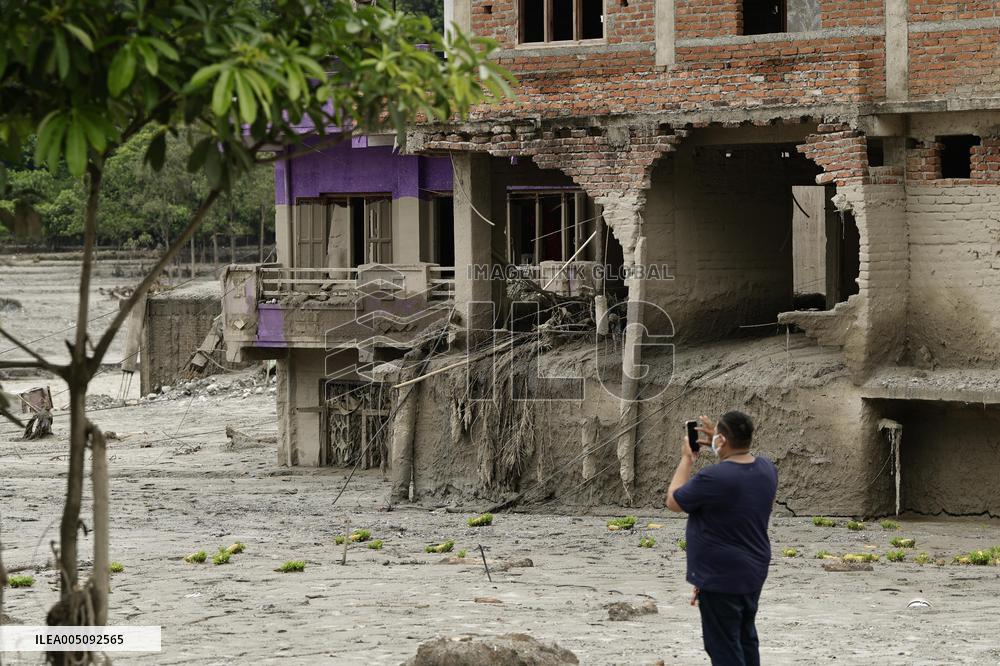 Aftermath of flash floods in Nepal