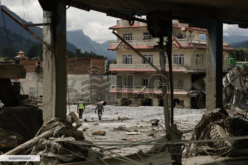 Aftermath of flash floods in Nepal