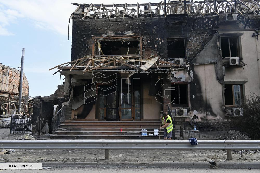 Scene in Ukraine after Russian attacks