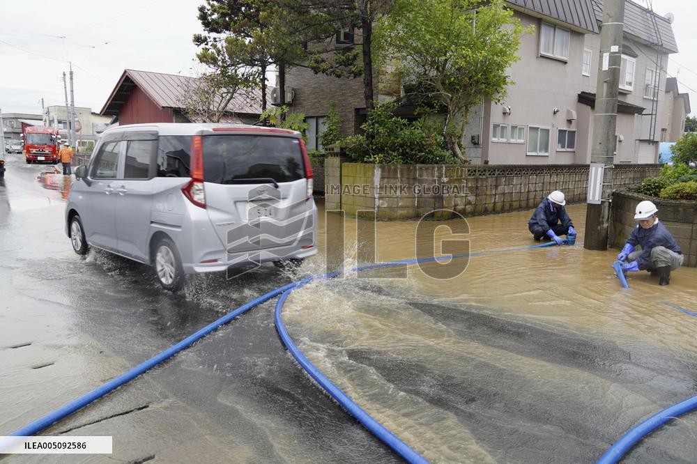 Torrential rain in northeastern Japan
