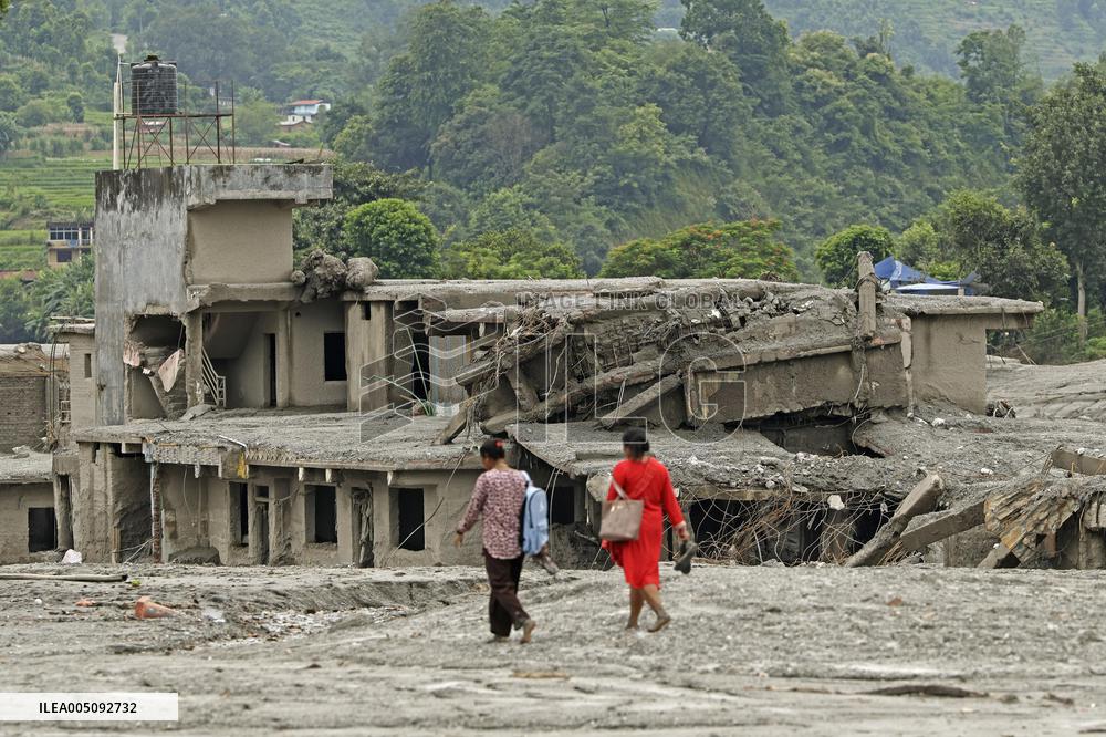 Aftermath of flash floods in Nepal