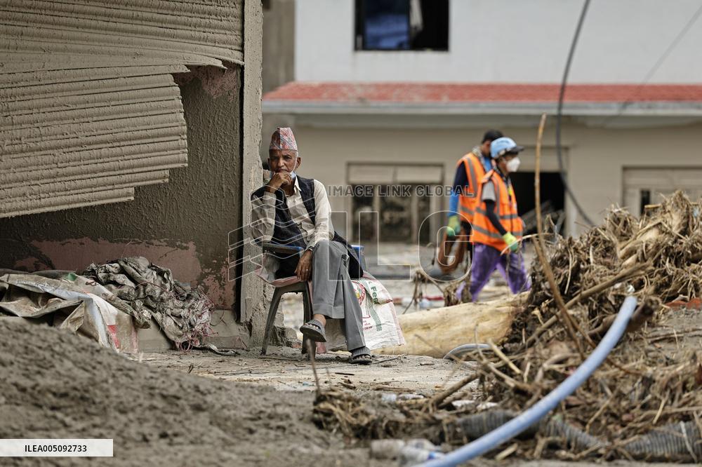 Aftermath of flash floods in Nepal