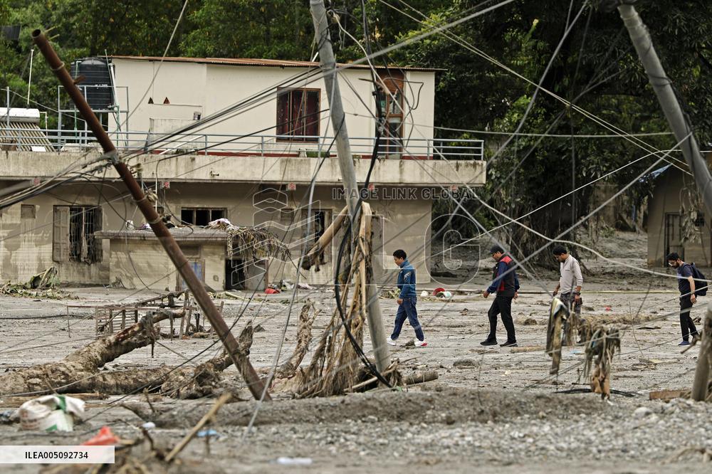 Aftermath of flash floods in Nepal