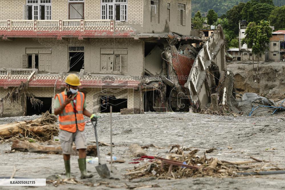 Aftermath of flash floods in Nepal