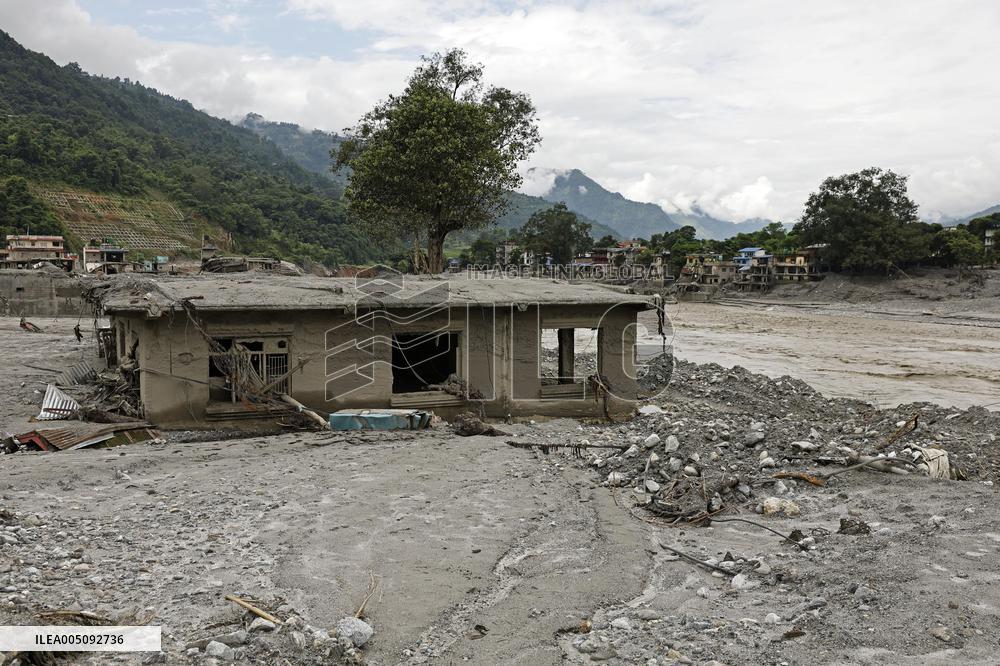 Aftermath of flash floods in Nepal