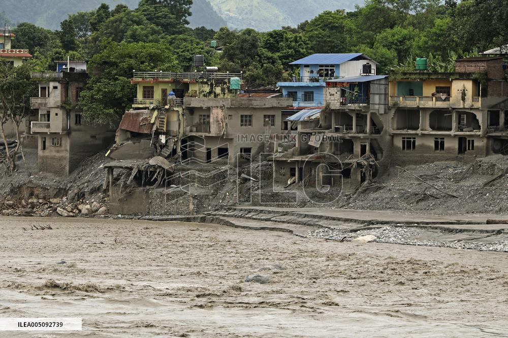 Aftermath of flash floods in Nepal