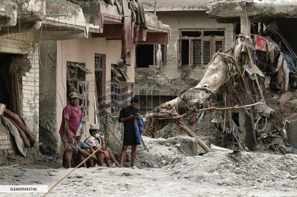 Aftermath of flash floods in Nepal
